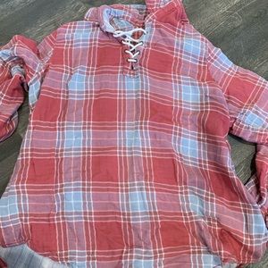 flannel pullover
